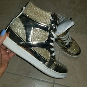 Gold Sneaker Heels